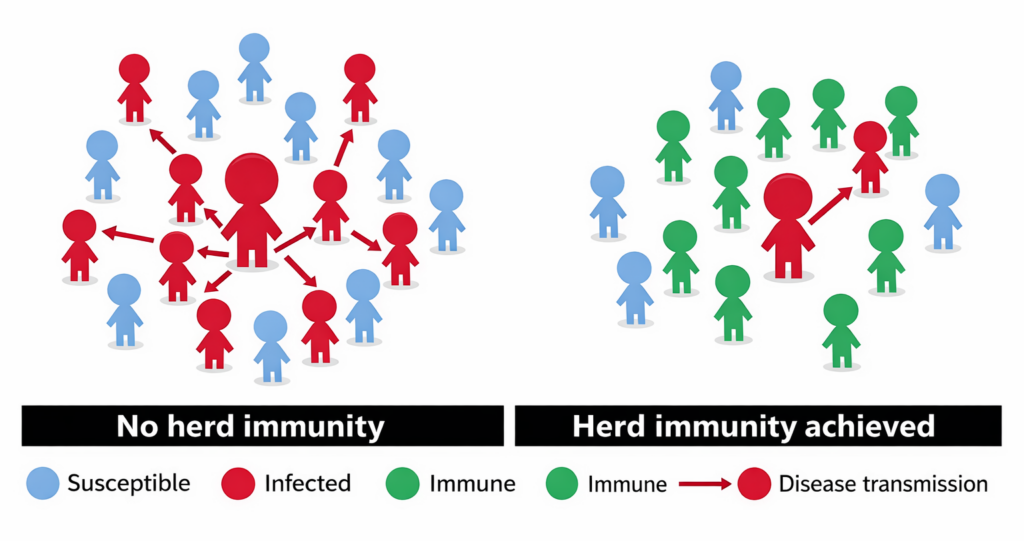 No heard vs. heard immunity